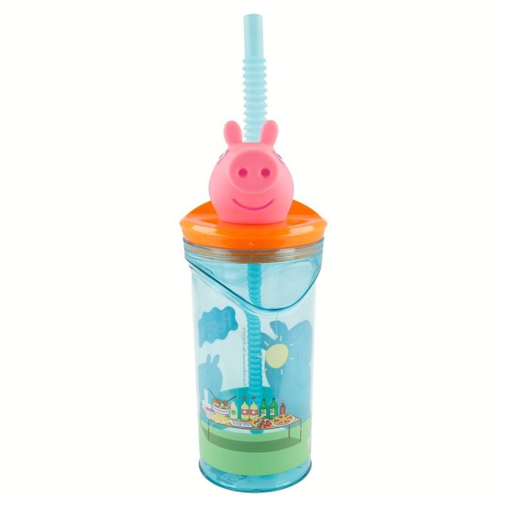 STOR - Plastová 3D sklenice s figurkou PEPPA PIG, 360ml, 48666