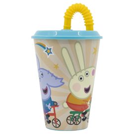 STOR - Plastový pohár s víkem a brčkem PEPPA PIG 430ml, 41230