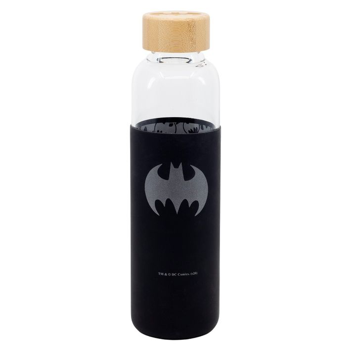 STOR - Skleněná láhev se silikonovým povrchem BATMAN 585ml, 85513