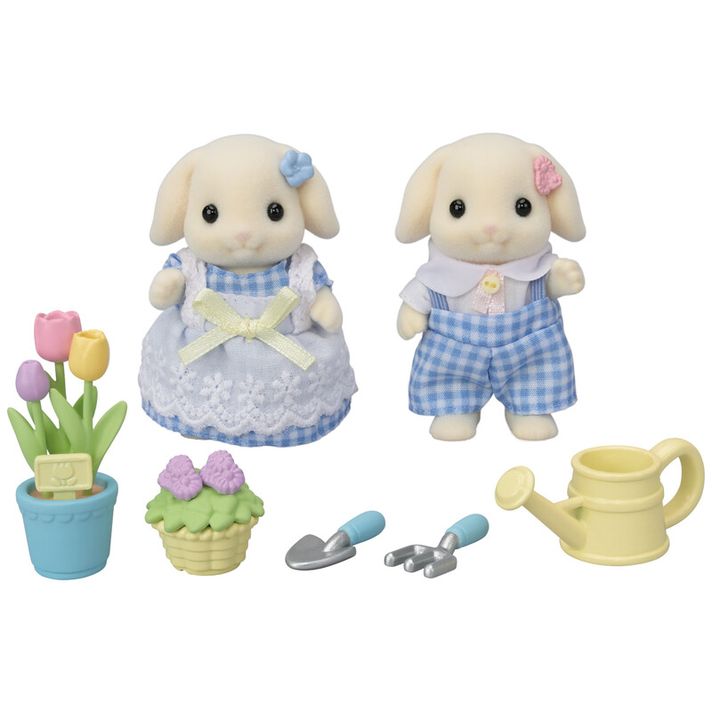 SYLVANIAN FAMILY - Květinový set a sourozenci Flora králíků