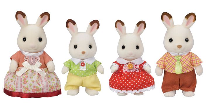 SYLVANIAN FAMILY - Rodina chocolate králíků, nová