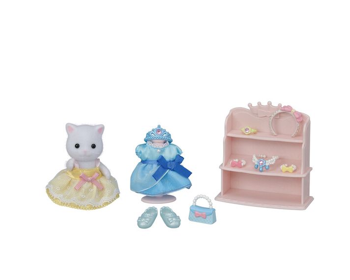 SYLVANIAN FAMILY - Šaty a ozdoby pro princezny s kotětem