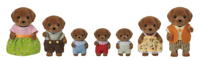 SYLVANIAN FAMILY - Velká rodina Chocolate labradorů