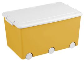 TEGA - Víceúčelový box na hračky na kolečkách Tega žlutý