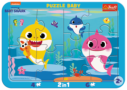 TREFL - Baby puzzle s rámečkem - Baby Shark