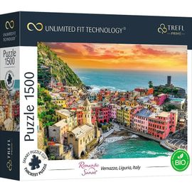 TREFL - Prime puzzle 1500 UFT- Romantický západ slunce: Vernazza, Ligurie, Itálie