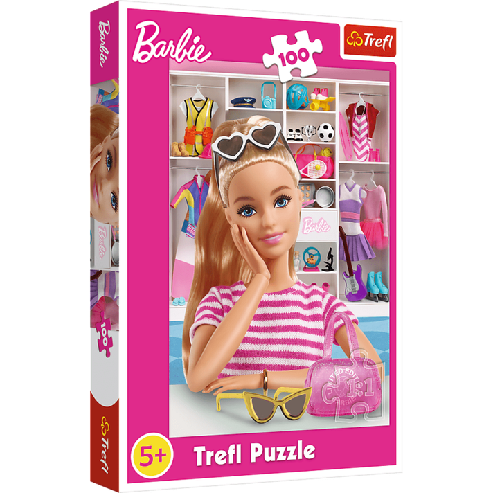 TREFL -  Puzzle 100 dílků - Seznamte se s Barbie / Mattel, Barbie