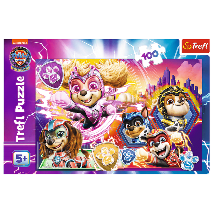 TREFL -  Puzzle 100 dílků - Seznamte se se silnými štěňaty /PAW PATROL: THE MIGHTY MOVIE