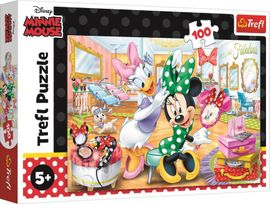 TREFL - Puzzle 100 Minnie v salonu krásy Disney Minnie