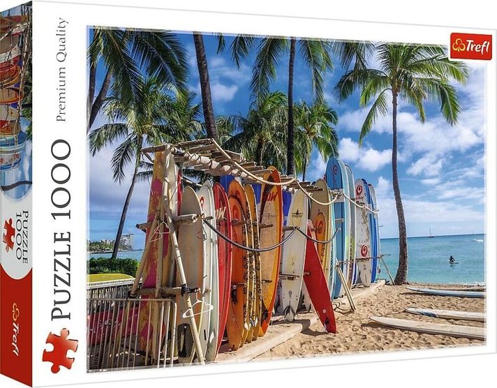 TREFL -  Puzzle 1000 - Pláž Waikiki, Hawai