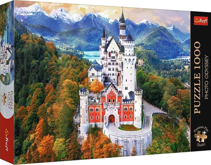 TREFL - Puzzle 1000 Premium Plus - Foto Odysea: Zámek Neuschwanstein, Německo