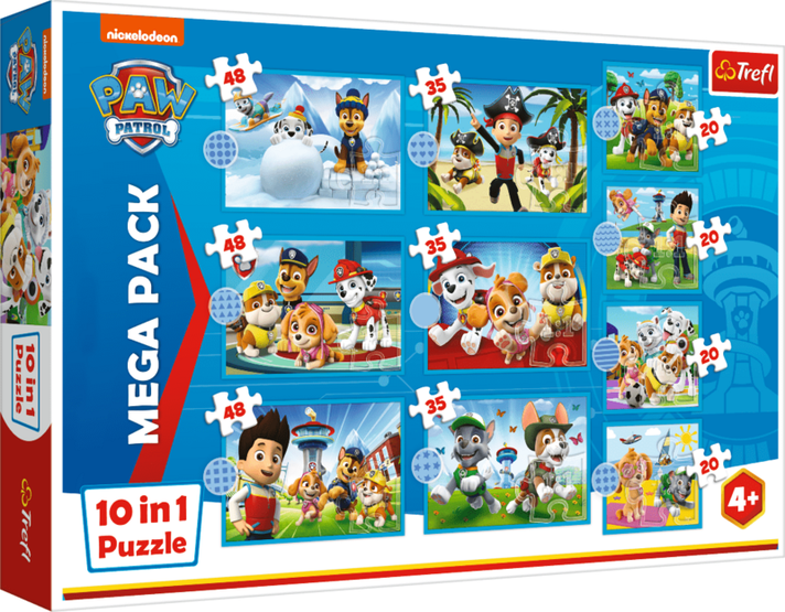 TREFL - Puzzle 10v1 - Spolehlivý tým PAW Patrol