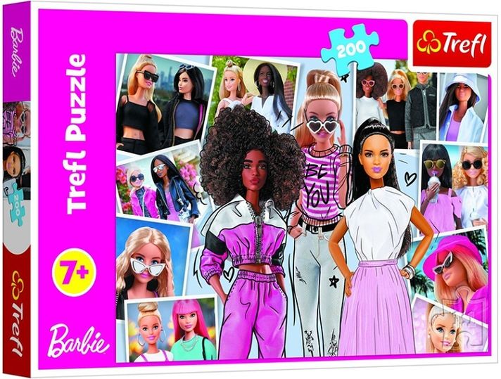 TREFL - Puzzle 200 - Ve světě Barbie / Mattel, Barbie