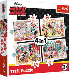 TREFL - Puzzle 4v1- Minnie s přáteli / Disney Minnie