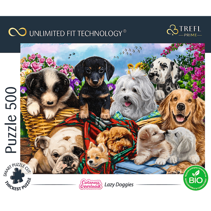 TREFL -  Puzzle 500 UFT - Líní pejsci