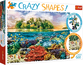 TREFL - Puzzle 600 Crazy Shapes - Tropický ostrov