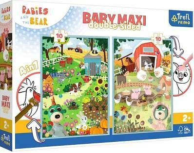 TREFL - Puzzle Baby MAXI 2x10 - Děti a Medvěd