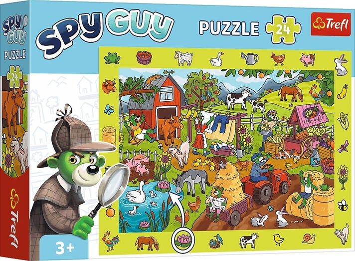 TREFL - Puzzle s hledáním obrázků 24 dílků - Farma špióna