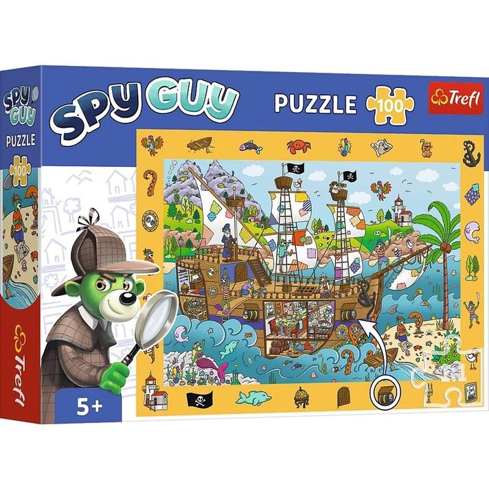 TREFL - Puzzle s hledáním obrázků Spy Guy: Pirátská loď 100 dílků