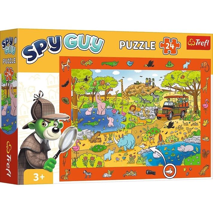 TREFL - Puzzle s hledáním obrázků Spy Guy: Safari 24 dílků