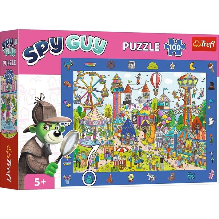 TREFL - Puzzle s hledáním obrázků Spy Guy: Zábavní park 100 dílků