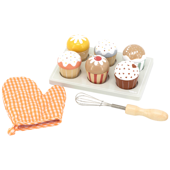 TRYCO - Dřevěný Cupcake Set