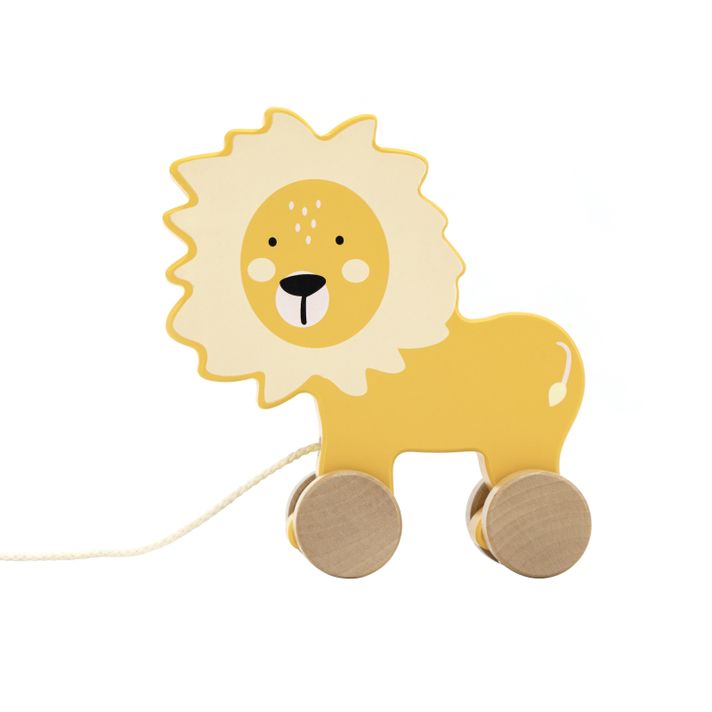 TRYCO - Dřevěný tahací lvíček na šňůře