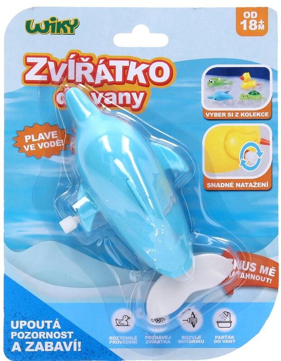 WIKY - Delfín natahovací do vany 14 cm - český obal