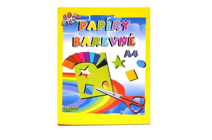 WIKY - Papír barevný A4, 10 listů