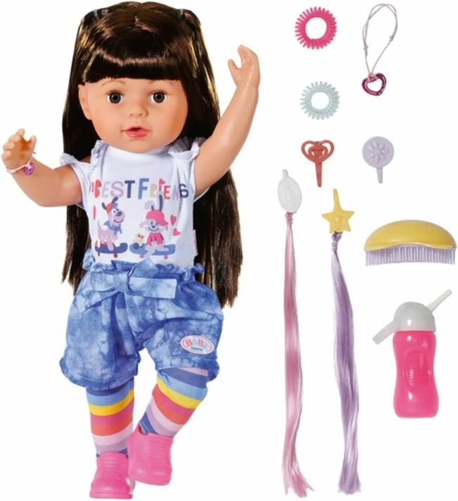 ZAPF CREATION -  Starší sestřička BABY born Play & Style, brunetka, 43 cm