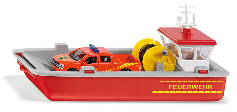 SIKU - Super - člun převážející hasičské auto 1:50