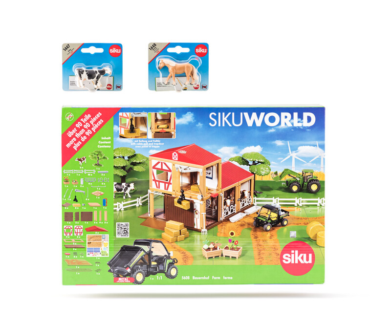 SIKU - World - farma, 2 koně a 2 krávy