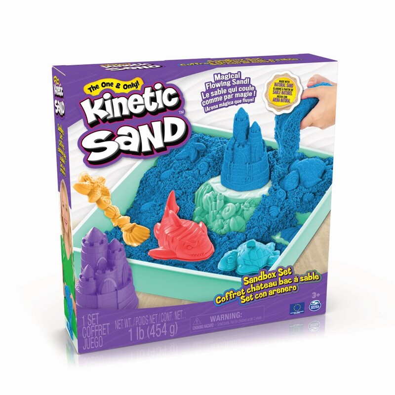 SPIN MASTER - Kinetic sand krabice tekutého písku s podložkou modrá