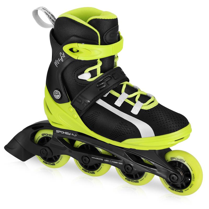 SPOKEY - MsrFIT Fitness kolečkové brusle, žluté, ABEC5, vel. 40