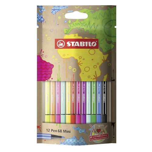 STABILO - Fixy PEN 68 Mini ARTY, sada 12 ks