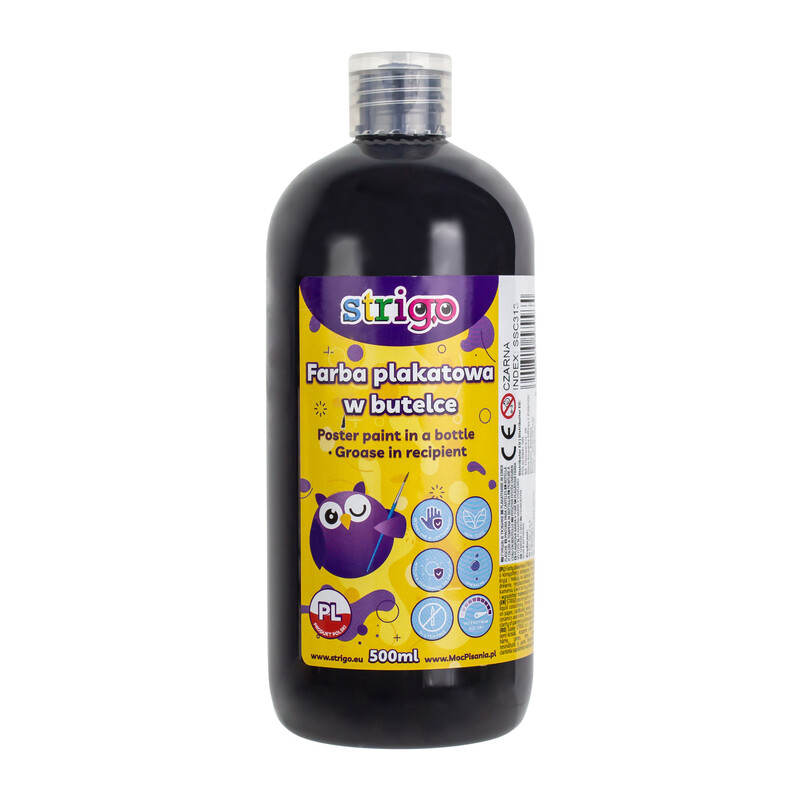 STRIGO - temperová barva 500ml černá