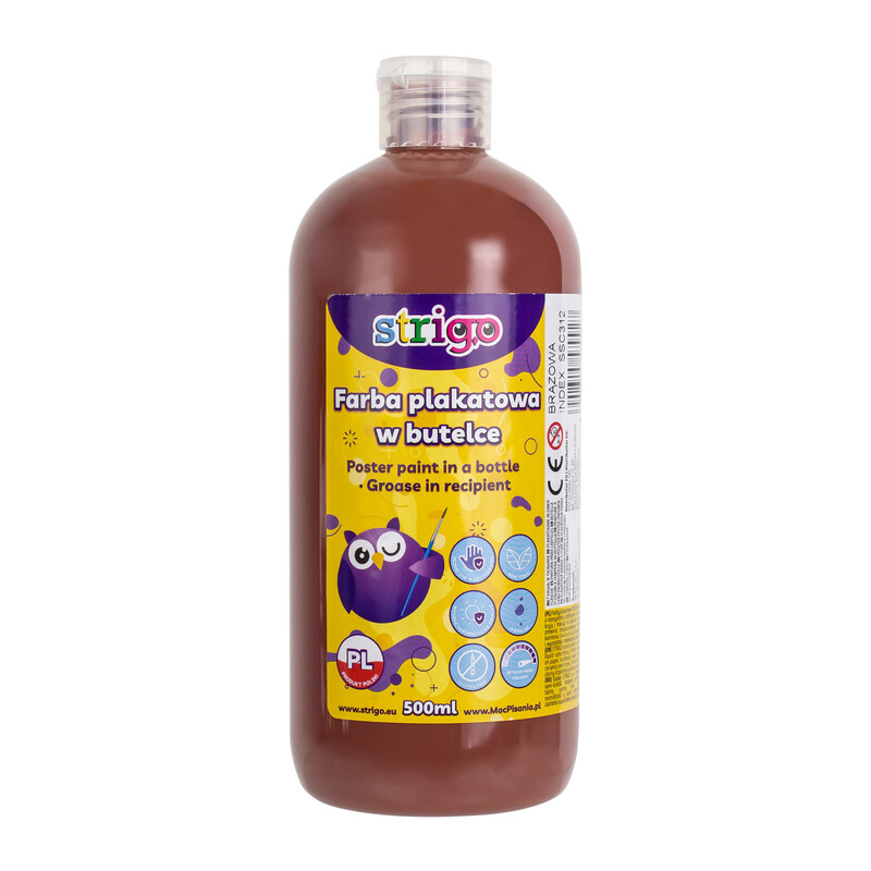 STRIGO - temperová barva 500ml hnědá