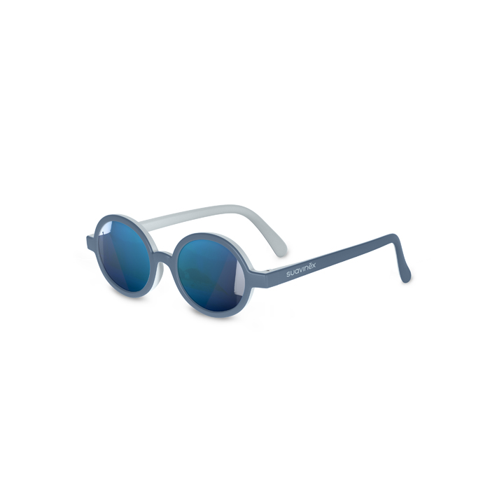 SUAVINEX - Dětské brýle polarizované s pouzdrem 2024 - 12/24 měsíců - modré kulaté