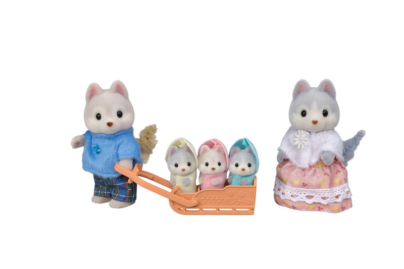 SYLVANIAN FAMILY - Rodina Husky s trojčaty