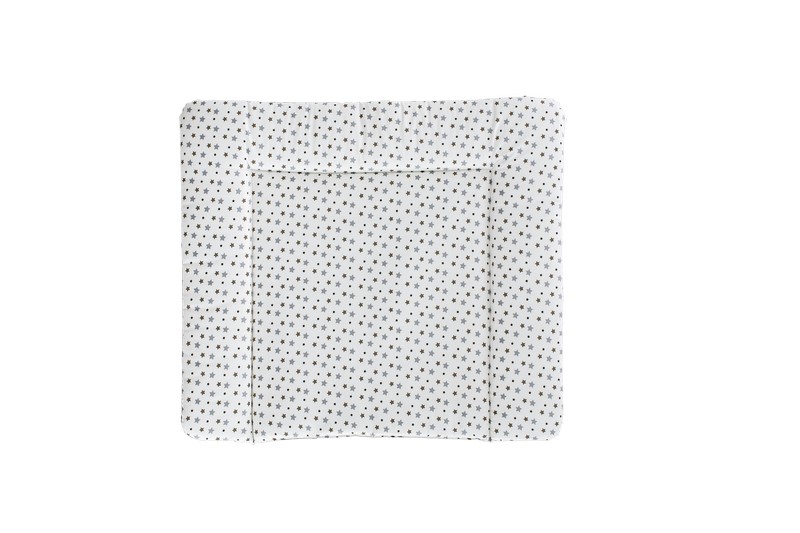 TRÄUMELAND - přebalovací podložka bez PVC weiß mit grauen Sternen 75x85 cm