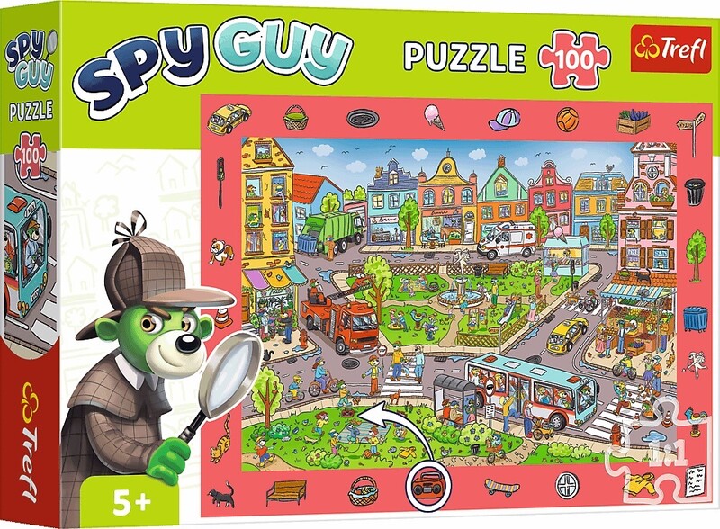 TREFL - Puzzle s hledáním obrázků Spy Guy: Město 100 dílků