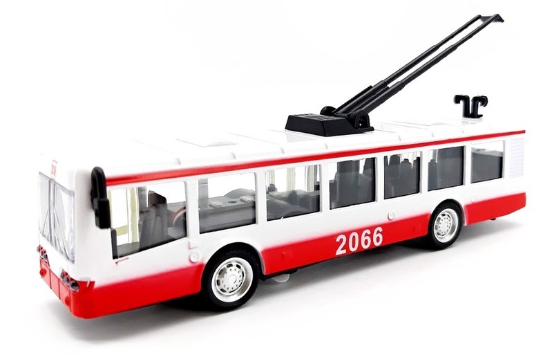 WIKY - Kovový trolejbus s efekty 16cm