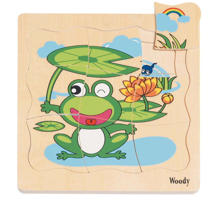 WOODY - Puzzle na desce Vývoj žáby